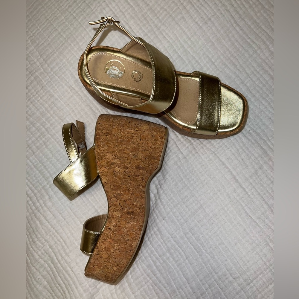 Gold Platform Wedges